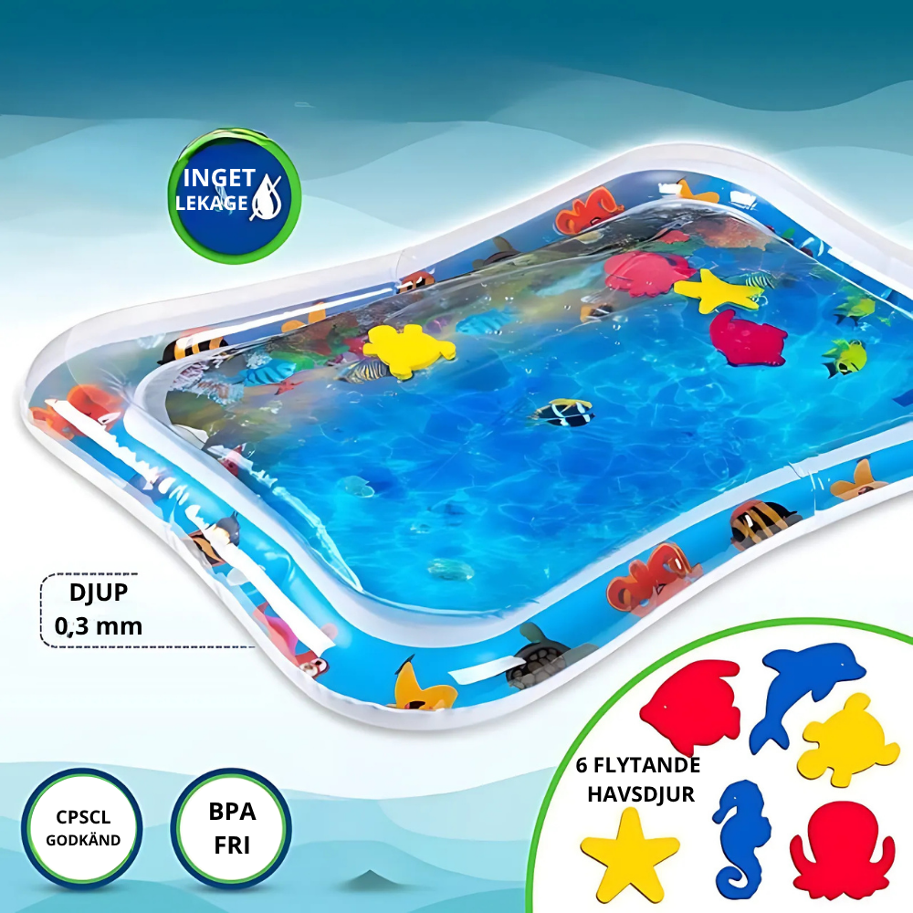 AquaBaby Mat – Uppblåsbar Vattenmatta för Bebis