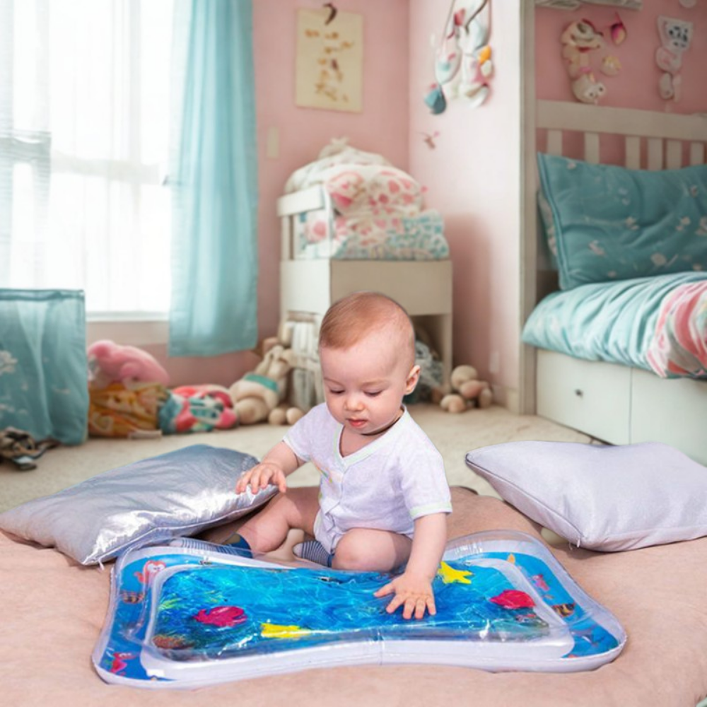 AquaBaby Mat – Uppblåsbar Vattenmatta för Bebis