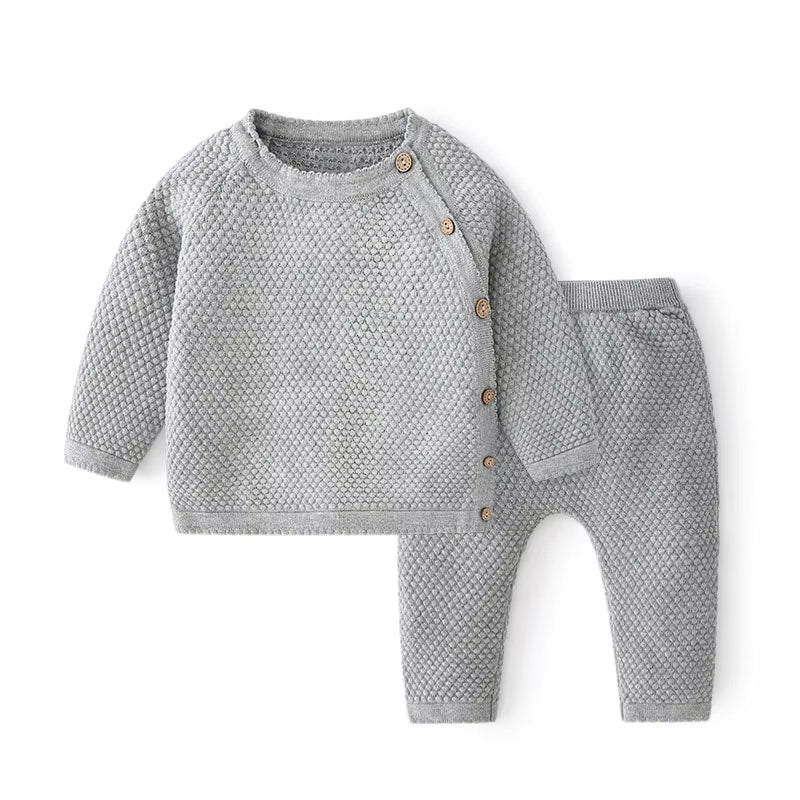Stickat Babyset i Bomull
