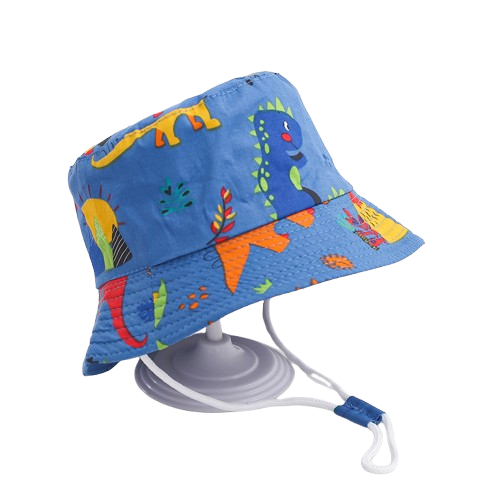 Dino Explorer Hat – Blå Solhatt för Barn