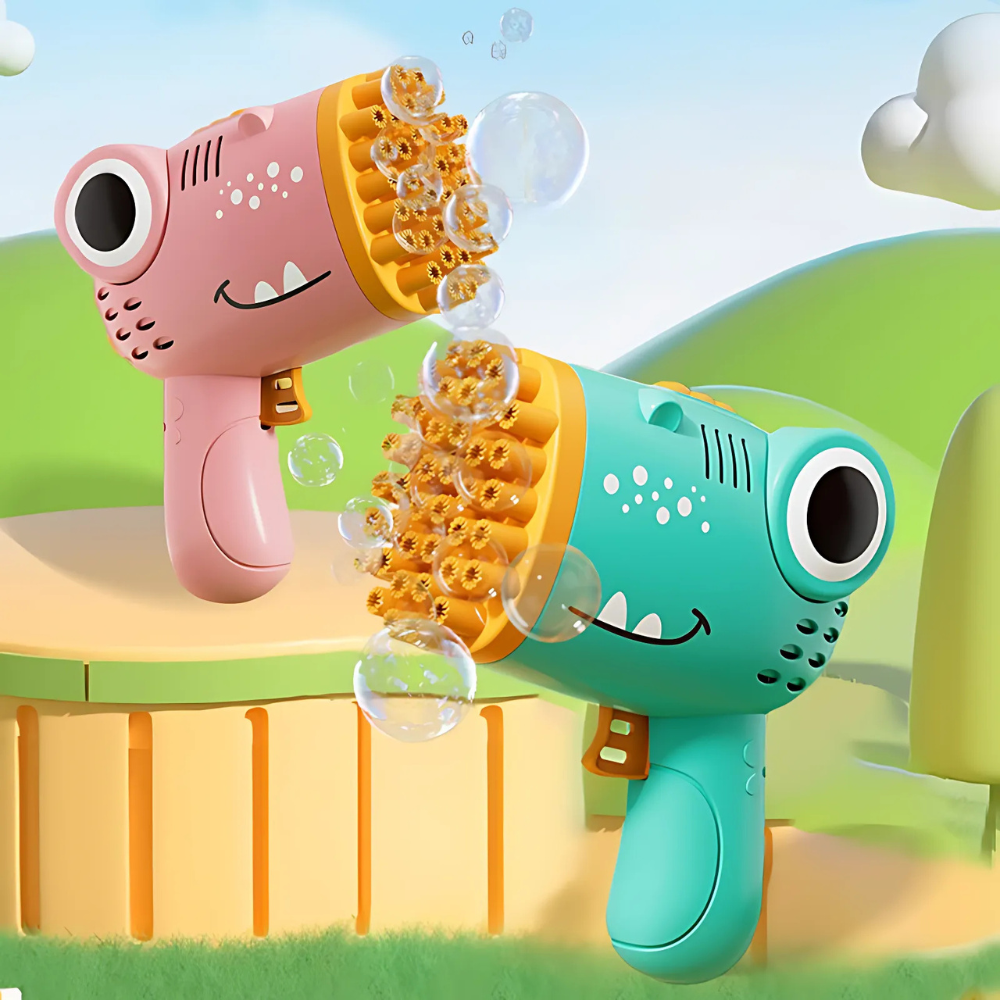 BubbleRex – Elektrisk Dinosaurie Bubbelpistol för Barn